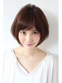 20代30代40代小顔丸みショートボブ吉祥寺ミルクチョコレート