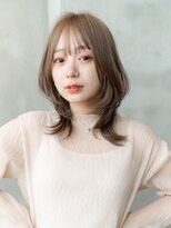 メゾンバイハバナ(maison by HAVANA)&nbsp;大人かわいいフルバングハッシュカットレッドブラウンカラー