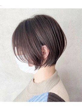 ジュノヘアーアンドアイラッシュ あざみ野(juno hair&eyelash) まるみショートボブ