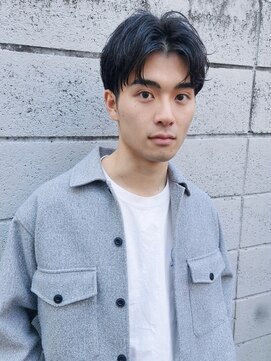 スーハ 恵比寿(SUUHA) センターパートパーマ/大人毛流れ無造作パーマ/ビジネスヘア