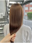 縮毛矯正ロング♪コスメストレート髪質改善柔らかベージュ