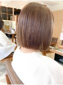 イメチェン/美髪/外ハネボブ/ハイライト/切りっぱなしボブ