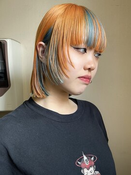 ソイ 下北沢(soi) デザインカラー_ポイントカラー_顔周りレイヤー_ブリーチカラー