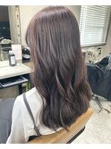 大人可愛いブリーチなしラベンダーグレージュカラー【上野】