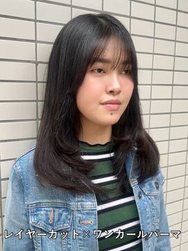 ラウレア(LAULEA) ワンカールパーマ/韓国ヘア/レイヤーカット/レイヤーパーマ/小顔