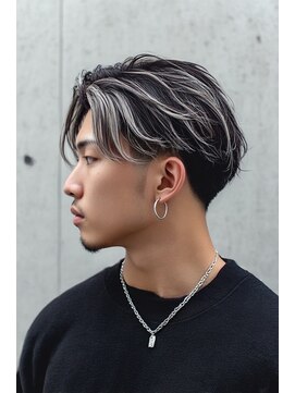 アポロ 横浜駅店(apollo) xメンズバレイヤージュ/ホワイトグレージュ/レイヤーカット