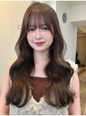 美髪レイヤーカット/顔まわりレイヤー/くびれミディアムレイヤー