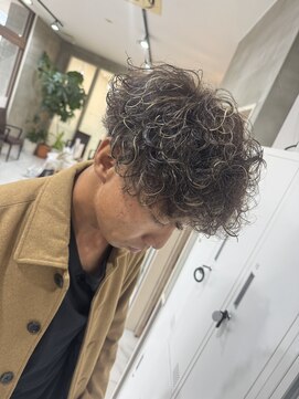グランデュール 焼津店(GRANDEUR) プードルパーマ メンズパーマ メンズカット ハイライト