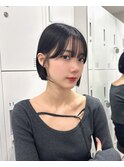 韓国レイヤー/韓国風/ボブ/髪質改善/黒髪/ブリーチなし〔池袋〕