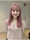 ピンク/ケアブリーチ/ハイトーン/表参道/原宿