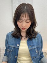 ハニーシブヤ(HONEY shibuya) ヨシンモリパーマ/ミディアムレイヤー/シアーグレージュ1