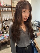 バローチェ 大阪 堀江(Barouche)&nbsp;【Barouche/中島綾子】　ロング/マロンカラー/オン眉前髪/堀江