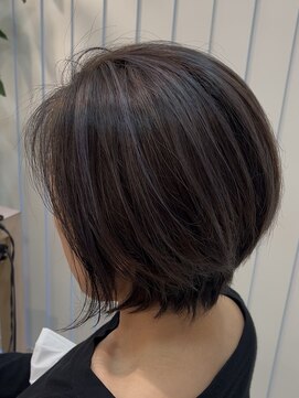 ミーサ(MYSA) ダークパープル/ナチュラルショート/夏のヘアアレンジ/小田原