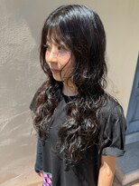 ラポール 蟹江(RAPPORT) 【ウェーブパーマ】小顔見せ濡れ髪ロング◇朝ラクウェーブ