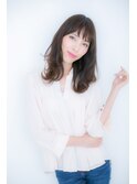 毛先パーマの大人可愛いグラマラスセミディZ越谷20代30代40代
