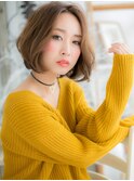 ■mod's上尾8-9★■センターパート大人ボブでハーフ顔/30代