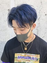 レーヴ(Reve)&nbsp;メンズ　ブルーカラー×センターバング【レーヴ】