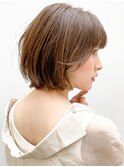 【デザインカラー】インナーカラーのナチュラル外はねボブ