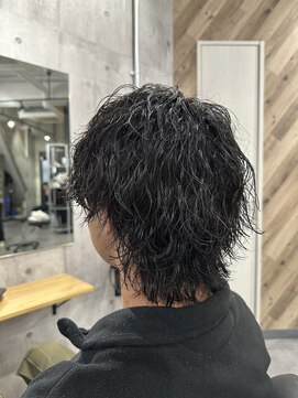 ビカムメンズヘアー 栄店(become men's hair) 【波巻きパーマ×ウルフ】名古屋栄矢場町大須メンズヘアカット