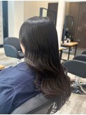 ミルクティーベージュカラーくびれヘアグレージュカラー韓国