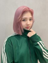 ジーナ 札幌(Zina)&nbsp;美髪＊切りっぱなしボブ＊ペールピンク＊髪質改善【Zina札幌】