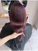 レッドブラウン ボルドー 暖色 ピンク 三宮 髪質改善