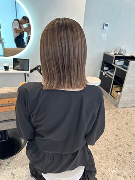 モアナ バイ ラナ 甚目寺店(MoanA BY LANA) デザインカラー/レイヤーカット/ウェットヘア/オリーブベージュ