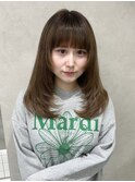 レイヤーカット/ベージュカラー/顔まわり/透明感カラー/韓国ヘア