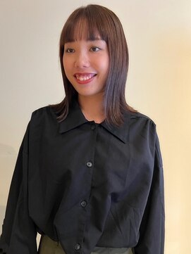 トップヘアー アヴェニュー 刈谷(TOPHAIR Avenue) 鎖骨でパッっと切りそろえたミディアムボブ30代/40代