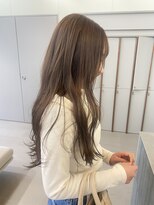 ローレンアオ(LOREN AO)&nbsp;オリーブベージュ/ベージュカラー/イルミナカラー/ロング