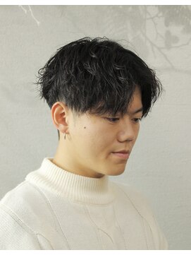 ミッドシー(mid-c) 縦落ちツイスパ［ソフトツイスパ/メンズパーマ/眉カット］