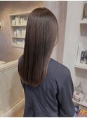 福山美容室caary 髪質改善ストレートロング透明感うるつや40代
