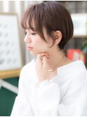 ★シースルーバング耳掛けひし形丸みショートボブ20代30代★1