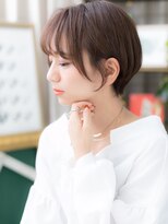 カバーヘア ブリス 志木南口駅前店(COVER HAIR bliss)&nbsp;★シースルーバング耳掛けひし形丸みショートボブ20代30代★1