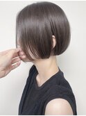 【morio 原宿】刈り上げ　ミニボブ　ストレートグレージュ