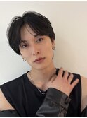 メンズハイライトレイヤーカットグレージュベージュショート