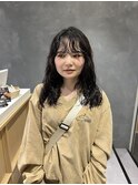 朝のセットを楽に◎カジュアルミディアムパーマ♪