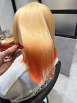 ナチュラル 東川口店(Natural)&nbsp;【小田切】デザインカラー/オレンジカラー/外はねボブ