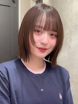 ガーデン 渋谷(GARDEN) ボブ　レイヤーボブ　フェイスレイヤー　グレージュ　髪質改善