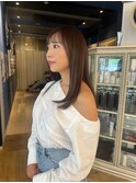 シースルーバング!髪質改善ブラウンカラーヘア