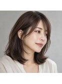 大人ミディアム　白髪ぼかし　脱白髪染めハイライト30代40代50代