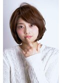 大人可愛いエアリーショートボブ(北澤)