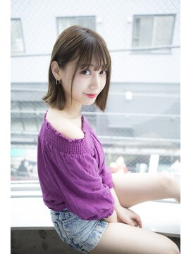 サロンドミルク 原宿(salon de MiLK) 【salon de MiLK 原宿】外ハネウェーブ×耳かけうすバング