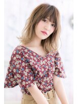 ミック 日暮里店(miq)&nbsp;グラデカラーで★外国人風抜け感セミディ