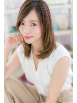 ミック ヘアアンドビューティー 大山店(miq Hair&Beauty) 縦長フォルムで小顔◎清楚系セミディ