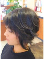 ラスティー(hair collection Rusty) 前下がりブルーメッシュカラー