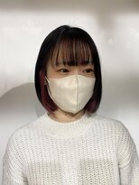 ナルヘアー 越谷(Nalu hair) チェリーピンク×イヤリングカラー