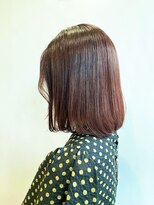 ヘア イノウエ HAIR INOUE&nbsp;内巻きワンカールロブヘア/ピンクブラウン