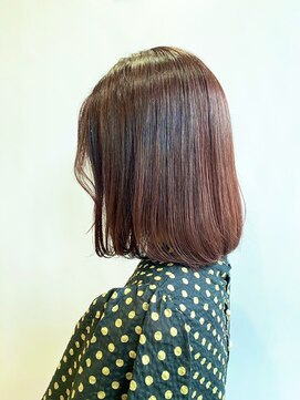 ヘア イノウエ HAIR INOUE 内巻きワンカールロブヘア/ピンクブラウン