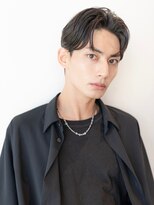 アッシュブラック/マッシュパーマ/刈り上げ/ツーブロック